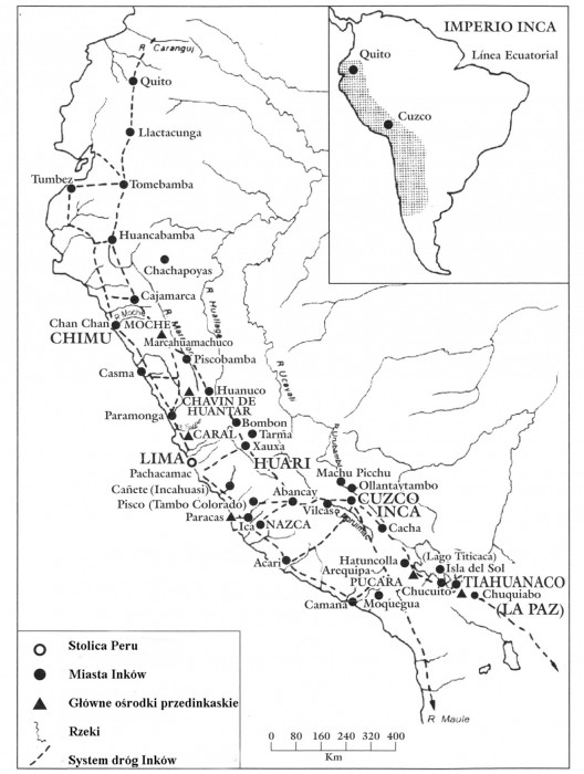 Drogi Inków - Mapy i schematy związane z imperium Inków