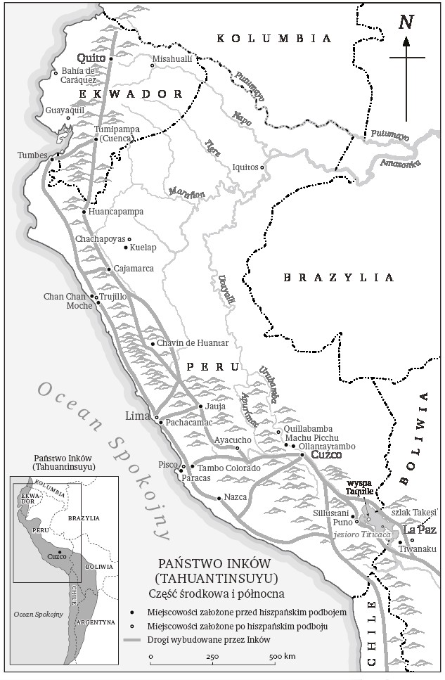 Mapy i schematy związane z imperium Inków